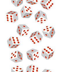 pattern with playing dice game craps image vector