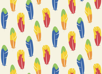 seamless pattern with parrot feathers vector