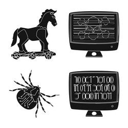 design of virus and secure symbol set vector image
