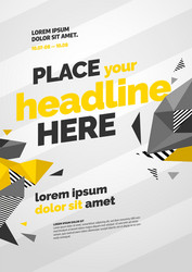 layout design template with abstract dynamic vector image
