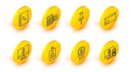set line computer monitor with mobile phone vector image