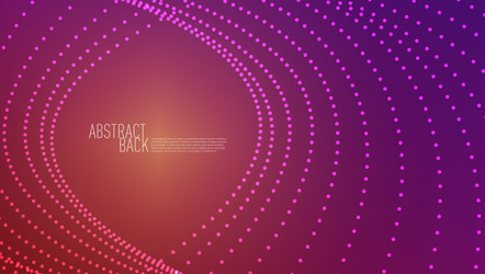 3d twisted dots whirlpool on violet background vector image