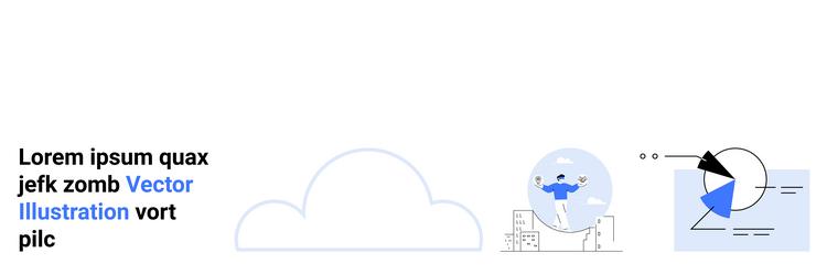 cloud storage concept with global networking data vector image