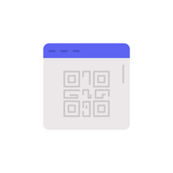 E-commerce qr code web site page color vector