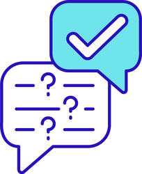 problem-solving process rgb color icon vector image