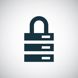 Server lock icon for web and ui on white vector