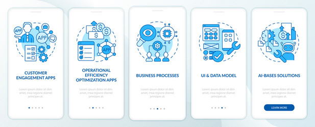 Apps created with low code platform blue vector