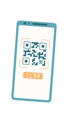 mobile phone qr code scan app vector image