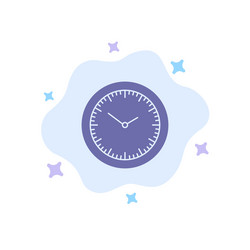 Time watch minutes timer blue icon on abstract vector