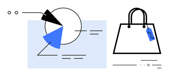 data analytics connection to shopping behavior vector image