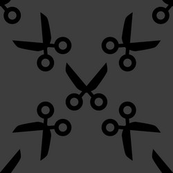 scissors web icon flat design seamless pattern vector image