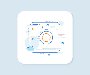 fast recovery line icon backup data sign restore vector image