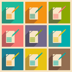 flat with shadow concept and mobile application vector image