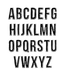 hand drawn sketch alphabet Vector Image