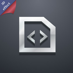 Programming code icon symbol 3d style trendy vector