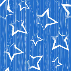 Seamless pattern with brush painted stars vector