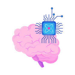 artificial intelligence brain neural network vector image