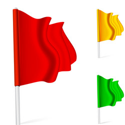 Flag in Wind - Realistic Vector Image