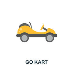 go kart icon flat sign element from extreme sport vector