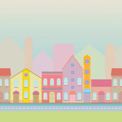House buildings home seamless background pattern Vector Image