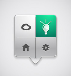 Light bulb new idea concept web button vector