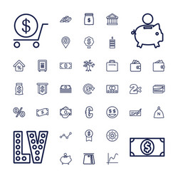 Money icons vector