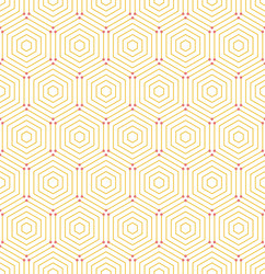 seamless abstract pattern with hexagons vector image