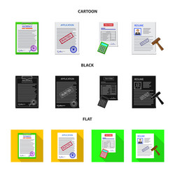 isolated object of form and document sign vector image