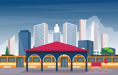 Railway public transport commuter metro train Vector Image