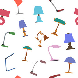 Seamless background of table lamp vector