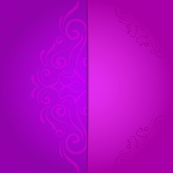 Background for invitation with violet floral vector