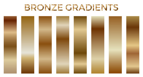 bronze texture gradient background set metallic vector image