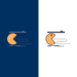 character computer game gaming pacman flat color vector image
