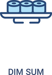 dim sum concept 2 colored icon simple line vector image