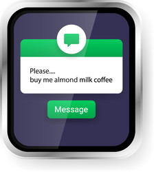 message reply user interface template vector image