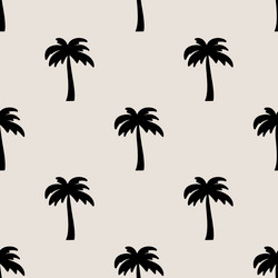 seamless pattern with palm trees tree vector image