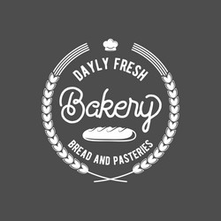 vintage retro bakery logo badge and label Vector Image