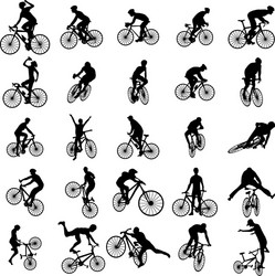 Bike Silhouette Collection Vector Image
