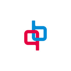 Linked Colorful QB Symbol vector image