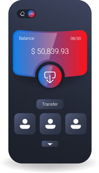mobile banking user interface template vector image