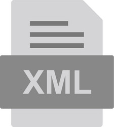 xml file document icon vector image