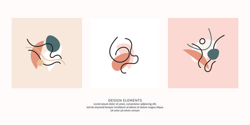 a set posters composition with abstract vector image