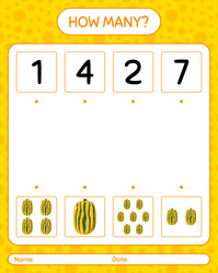 How many counting game with delicata squash vector