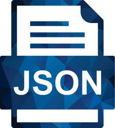 json file document icon vector image