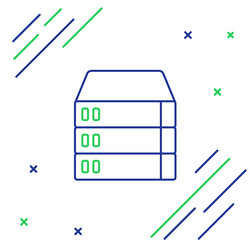 line server data web hosting icon isolated vector image