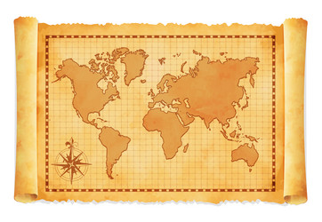Old vintage world map Royalty Free Vector Image
