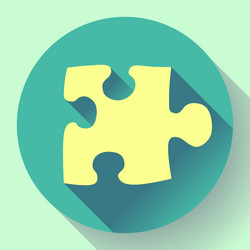 Puzzles flat logo puzzle design puzzle Royalty Free Vector