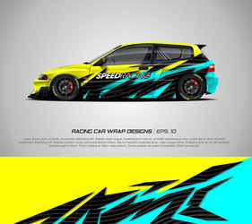 Racing Stripe Car Wrap Abstract Vector Image
