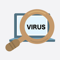 Scanning laptop computers for viruses vector