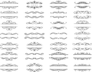 Calligraphic design elements Royalty Free Vector Image